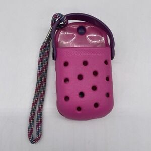 Crocs Universal O-Dial Pink & Purple Cell‎ Phone Case Storage Holder With Strap